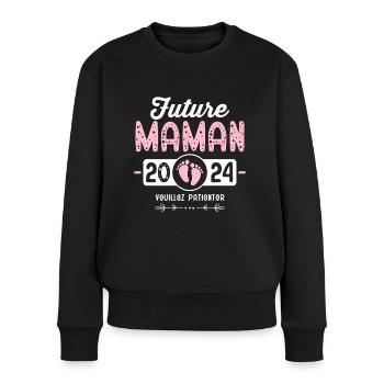 Future Mom 2024 Gift New Birth Mom - Women's Premium Organic Jumper - black - Front - Julia (174cm)