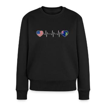 Britische Jungferninseln - Frauen Premium Bio Pullover - Schwarz - Vorne - Julia (174cm)