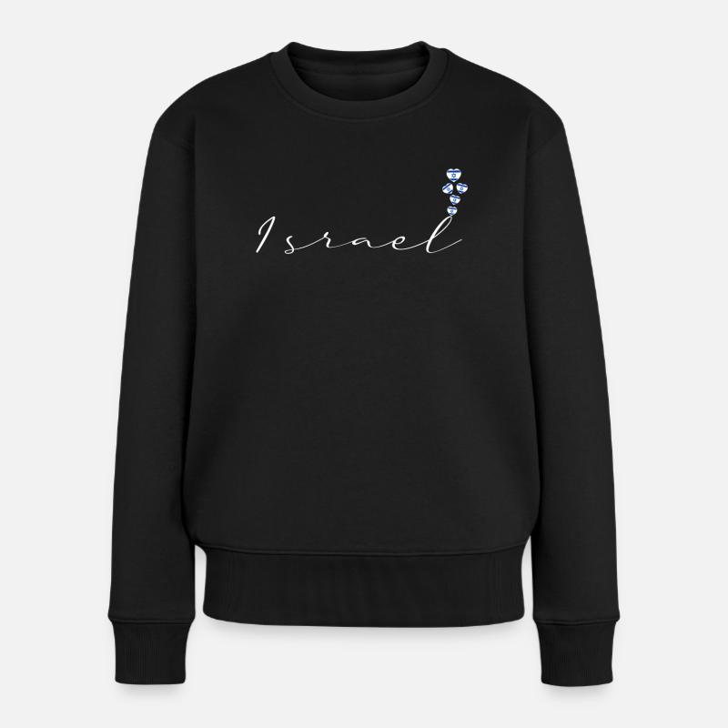 Israel - Frauen Premium Bio Pullover - Schwarz