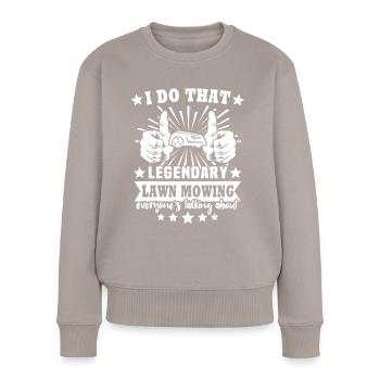 Tondeuse robot - Pull Premium bio Femme - taupe - Devant - Julia (174cm)