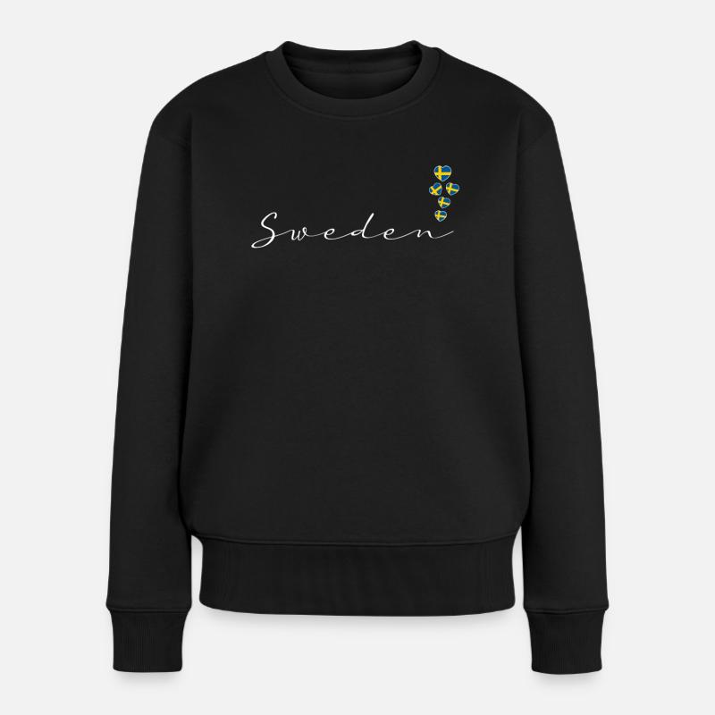 Schweden - Frauen Premium Bio Pullover - Schwarz