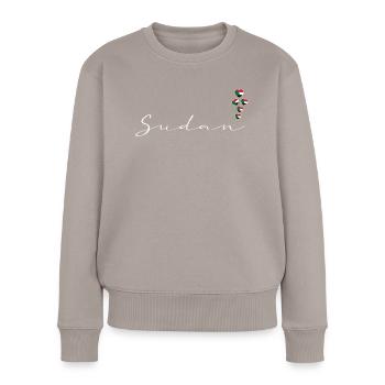 Soudan - Pull Premium bio Femme - taupe - Devant - Julia (174cm)