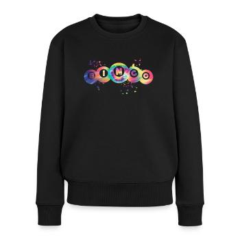 Bingo Bälle Farbsprotzer Frauen Männer Bingo - Frauen Premium Bio Pullover - Schwarz - Vorne - Julia (174cm)