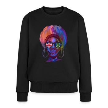 Britische Jungferninseln - Frauen Premium Bio Pullover - Schwarz - Vorne - Julia (174cm)