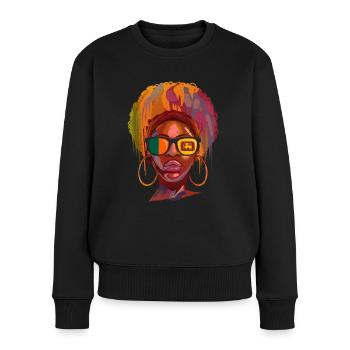 Sri Lanka - Frauen Premium Bio Pullover - Schwarz - Vorne - Julia (174cm)