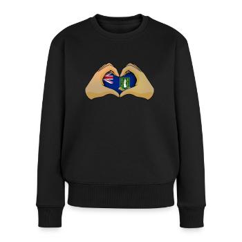 Britische Jungferninseln - Frauen Premium Bio Pullover - Schwarz - Vorne - Julia (174cm)