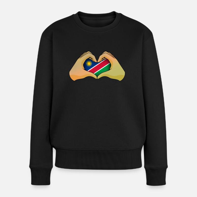 Namibia - Frauen Premium Bio Pullover - Schwarz