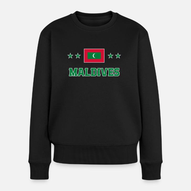 Malediven - Frauen Premium Bio Pullover - Schwarz