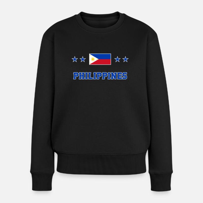 Philippinen - Frauen Premium Bio Pullover - Schwarz