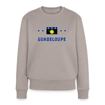 Guadeloupe - Frauen Premium Bio Pullover - Taupe - Vorne - Julia (174cm)
