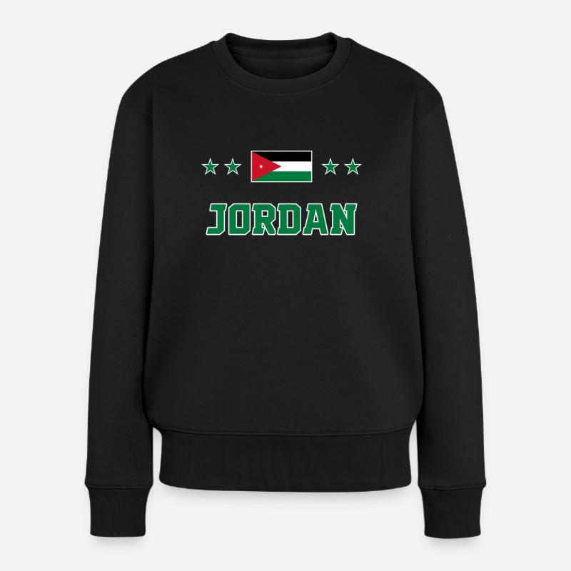 Jordanien - Frauen Premium Bio Pullover - Schwarz