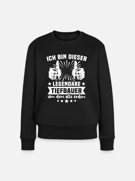 Tiefbauer Legende - Frauen Premium Bio Pullover - Schwarz