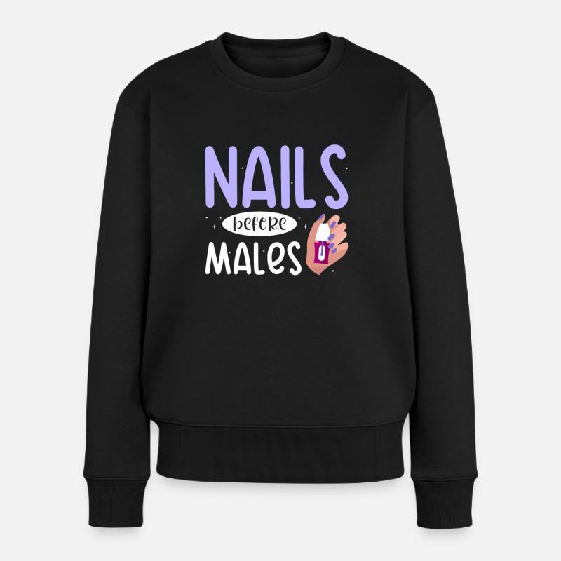 Nail Tech Manucure Technicienne des ongles - Pull Premium bio Femme - noir