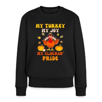 Dinde Thanksgiving - Pull Premium bio Femme - noir - Devant - Julia (174cm)
