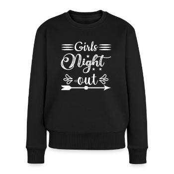 Soirée entre filles pour les filles Soirée festive - Pull Premium bio Femme - noir - Devant - Julia (174cm)