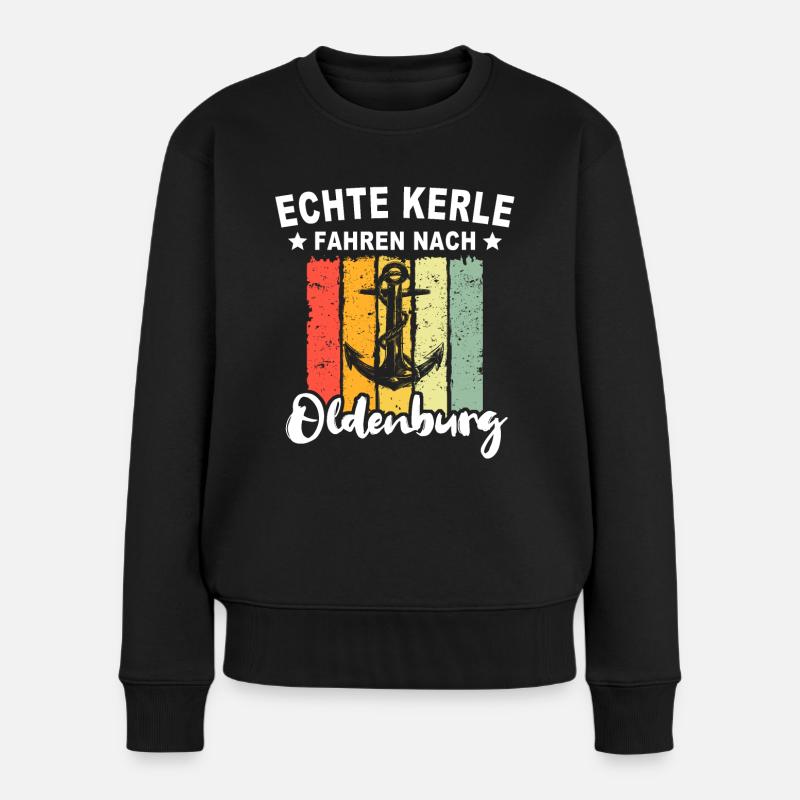 Oldenburg - Frauen Premium Bio Pullover - Schwarz
