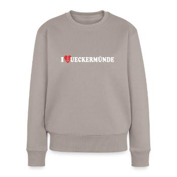 I Love Ueckermünde Liebe - Women's Premium Organic Jumper - taupe - Front - Julia (174cm)