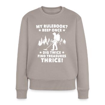 Dirt Fishing - Women's Premium Organic Jumper - taupe - Front - Julia (174cm)