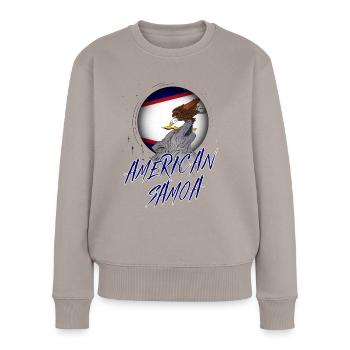 Amerikanisch-Samoa - Frauen Premium Bio Pullover - Taupe - Vorne - Julia (174cm)