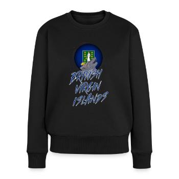 Britische Jungferninseln - Frauen Premium Bio Pullover - Schwarz - Vorne - Julia (174cm)