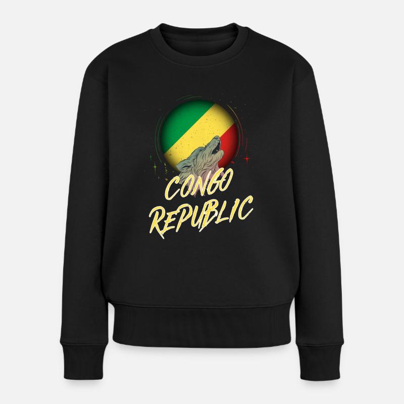 République du Congo - Pull Premium bio Femme - noir
