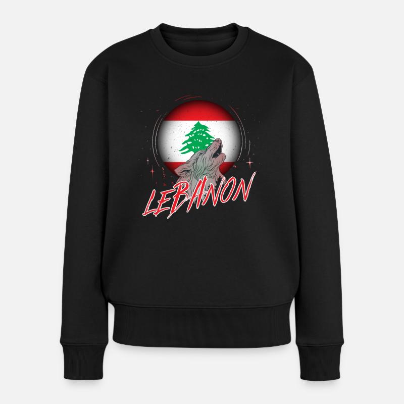 Libanon - Frauen Premium Bio Pullover - Schwarz
