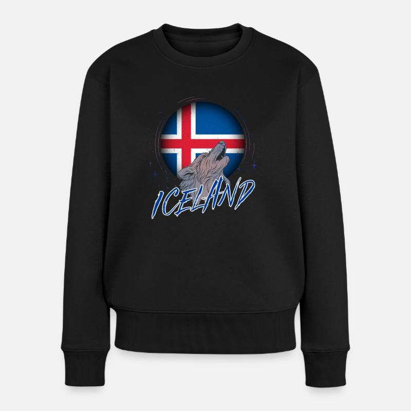 Islande - Pull Premium bio Femme - noir