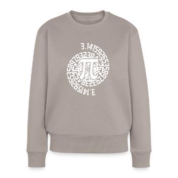 Le nombre mathématique Pi 3.14 Mathématiques PI - Pull Premium bio Femme - taupe - Devant - Julia (174cm)