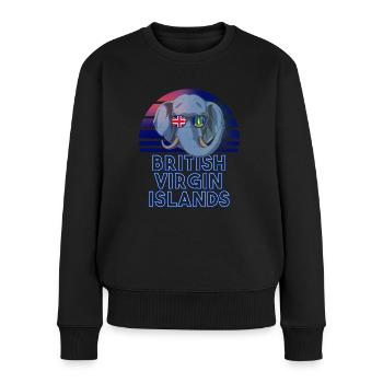 Britische Jungferninseln - Frauen Premium Bio Pullover - Schwarz - Vorne - Julia (174cm)