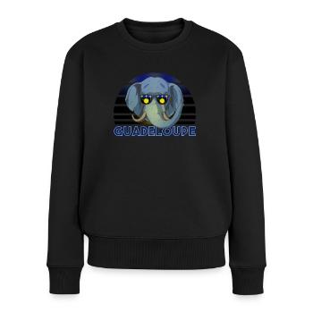 Guadeloupe - Frauen Premium Bio Pullover - Schwarz - Vorne - Julia (174cm)