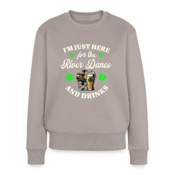 Irish Ireland St. Patrick's Day - Women's Premium Organic Jumper - taupe - Front - Julia (174cm)