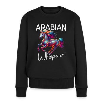 Araber Flüsterer - Frauen Premium Bio Pullover - Schwarz - Vorne - Julia (174cm)