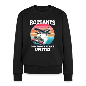 Model Airplane Model Airplane - Women's Premium Organic Jumper - black - Front - Julia (174cm)