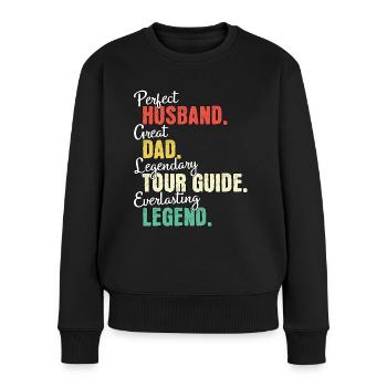 Guía Turístico Papá - Sudadera ecológica prémium para mujer - negro - delante - Julia (174cm)