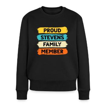 Stolzer Stevens - Frauen Premium Bio Pullover - Schwarz - Vorne - Julia (174cm)
