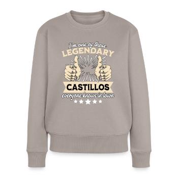 Légende légendaire de Castillo - Pull Premium bio Femme - taupe - Devant - Julia (174cm)
