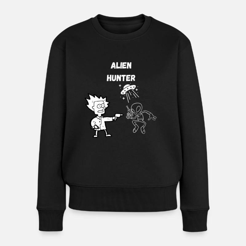 Alien Hunter 2.0 - Women's Premium Organic Jumper - black
