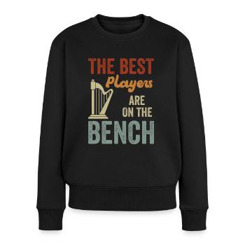 Les meilleurs joueurs s’assoient sur le banc de la harpe - Pull Premium bio Femme - noir - Devant - Julia (174cm)