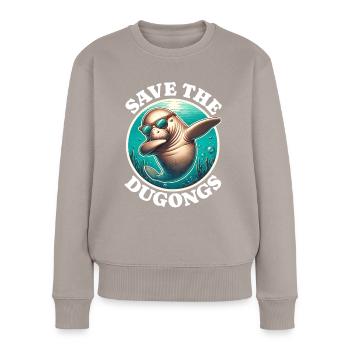 Sauver Dugong - Pull Premium bio Femme - taupe - Devant - Julia (174cm)