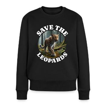 Amur leopard - Women's Premium Organic Jumper - black - Front - Julia (174cm)