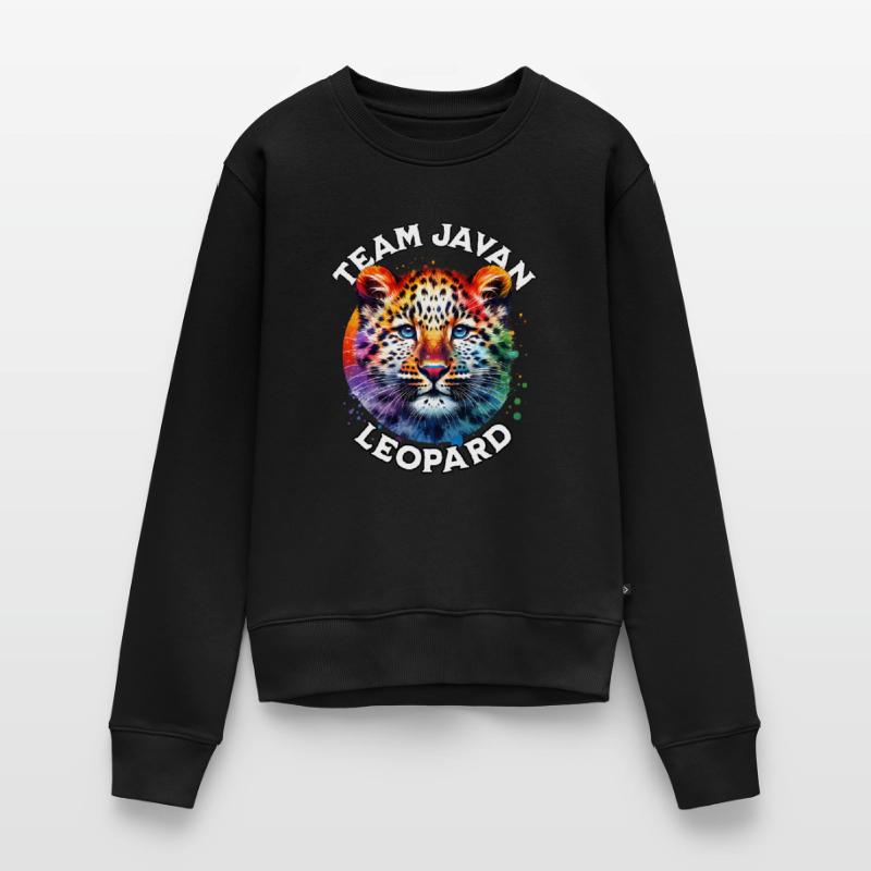 Java Leopard Sprüche Frauen Premium Bio Pullover