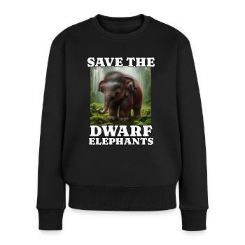Dwarf elephant - Women's Premium Organic Jumper - black - Front - Julia (174cm)