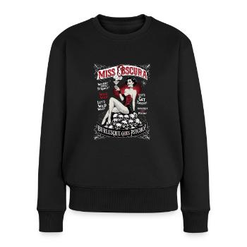 Miss Obscura Burlesque Show Retro Vintage 50s - Frauen Premium Bio Pullover - Schwarz - Vorne - Julia (174cm)