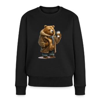 Tragen - Frauen Premium Bio Pullover - Schwarz - Vorne - Julia (174cm)