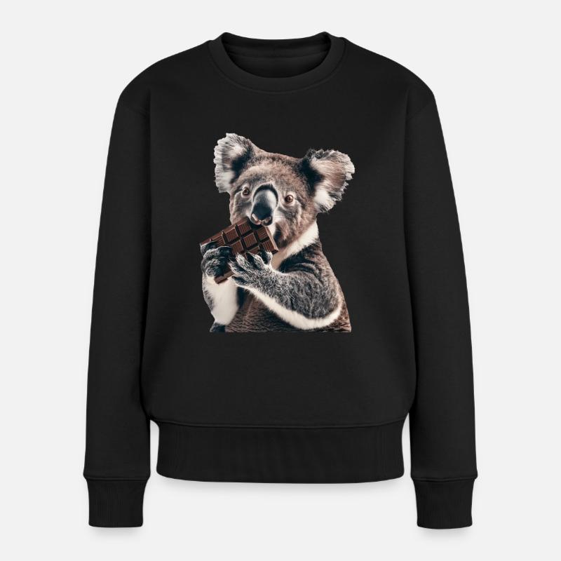 Koala - Frauen Premium Bio Pullover - Schwarz