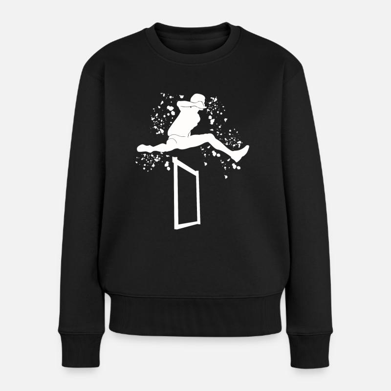 Course de haies Course d’obstacles Courses de haies pour enfants - Pull Premium bio Femme - noir