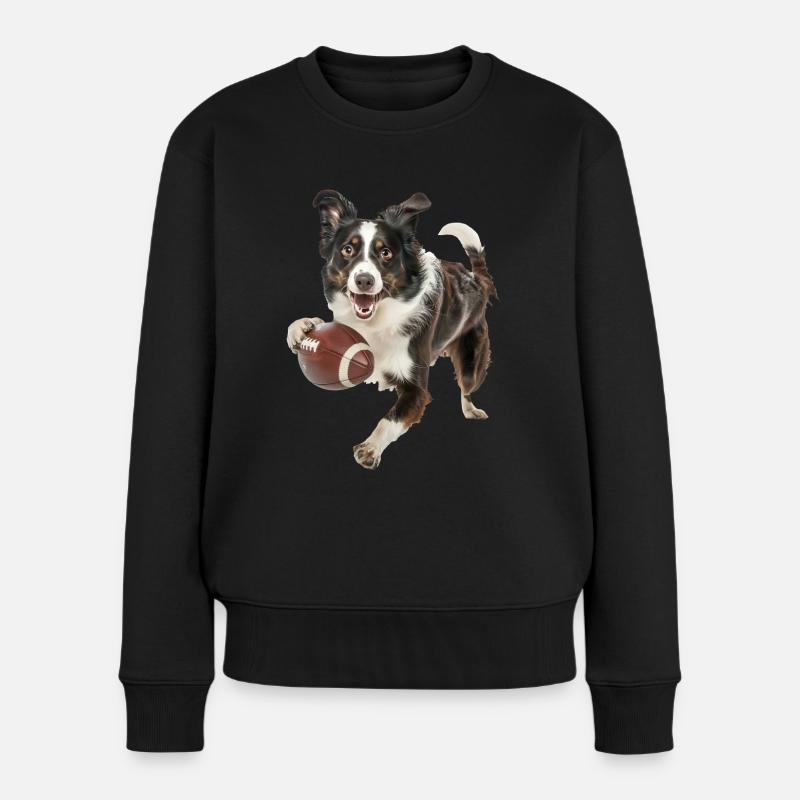 Border Collie - Frauen Premium Bio Pullover - Schwarz