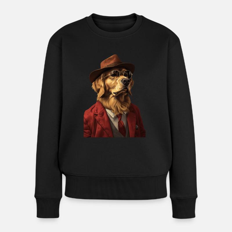 Golden Retriever - Frauen Premium Bio Pullover - Schwarz