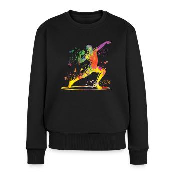 Shot Putter Colorsplash Shot Put - Women's Premium Organic Jumper - black - Front - Julia (174cm)