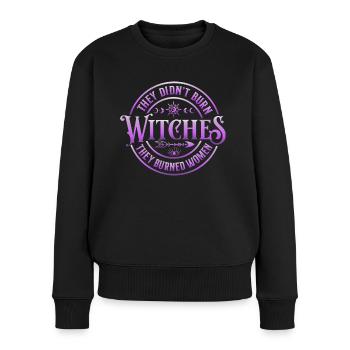 Feminismus Feministische Botschaft Frauen - Frauen Premium Bio Pullover - Schwarz - Vorne - Julia (174cm)
